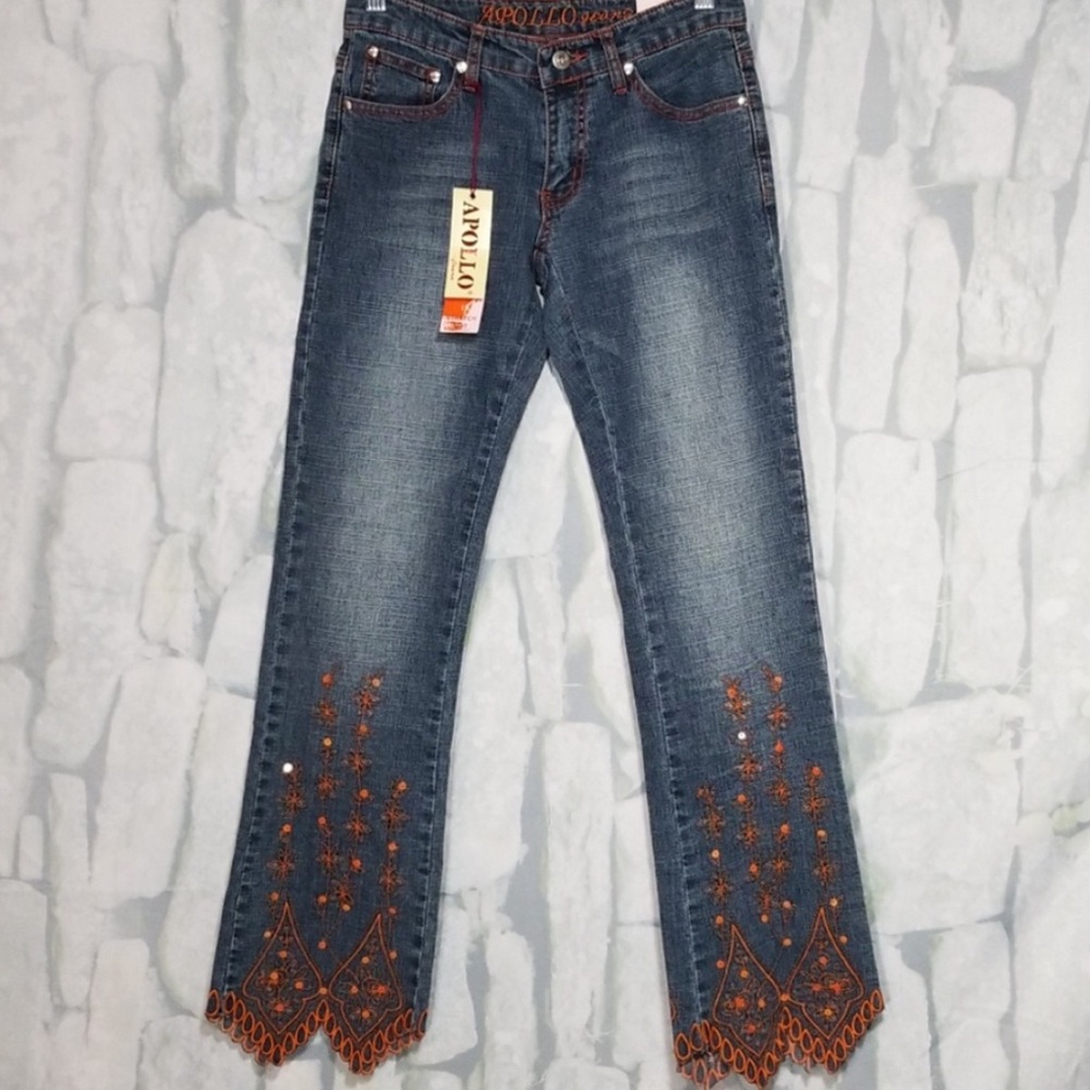 Embroidered Y2K Jeans